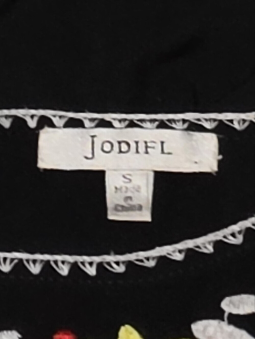 Jodifl Dress Boho Peasant Tunic-Length Black Size S - Picture 11 of 14